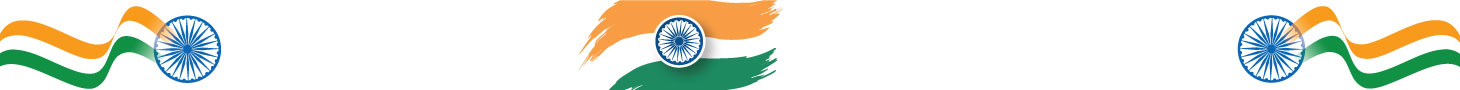 Indian tricolor ribbon banner